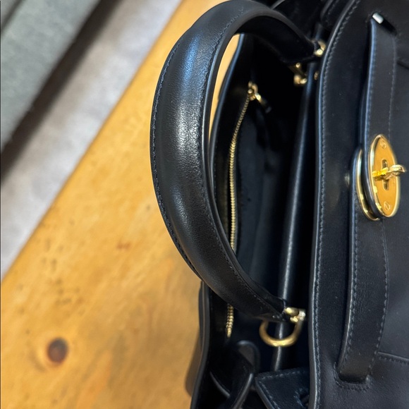 Mulberry rare Islington satchel shoulder bag silky black leather NWT - Picture 4 of 13